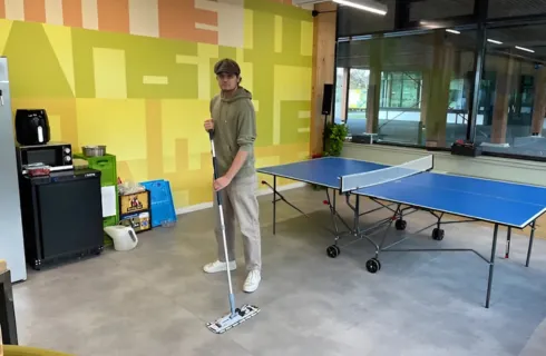 Uitblinker Flynn aan het werk bij Prins Schoonmaakdiensten